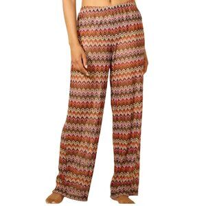 Shade & Shore Women's Wide Leg Pants Crochet Knit Zig Zag Swim Suit Cover Up